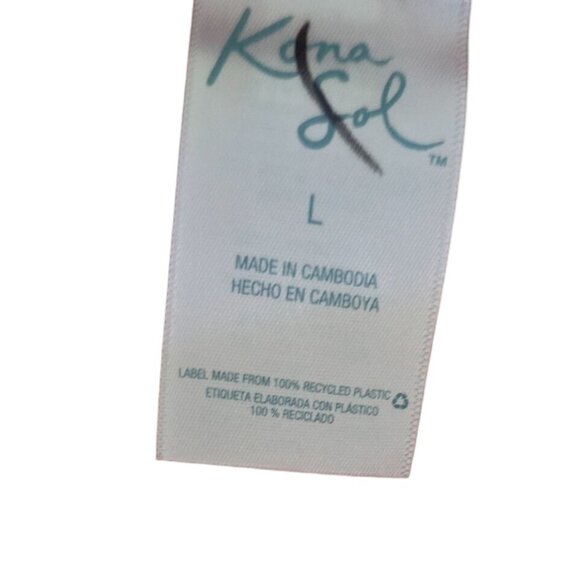 Kana Sol Womens High-Waisted Tropical Print Bikini Set Sizes M & L Eco-Friendly - Picture 6 of 6